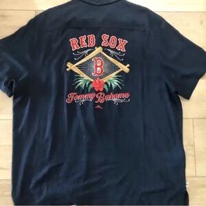 Tommy Bahama Red Sox embroidered silk shirt